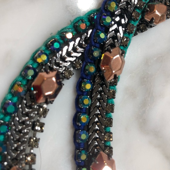 Stella and dot green and rose gold bib necklace - Picture 3 of 3